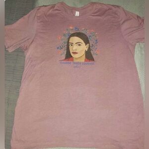 AOC Alexandria Ocasio-Cortez Tshirt Women’s sz XL Change Takes Courage NEW